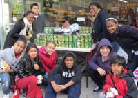 Youth volunteers from Fresh Youth Initiatives run a food drive every year at CUMC